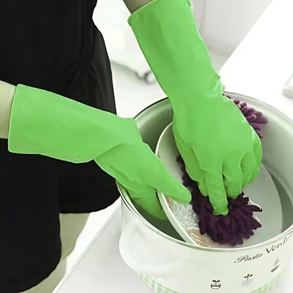 LONG THICK GLOVES SIZE 10 GREEN